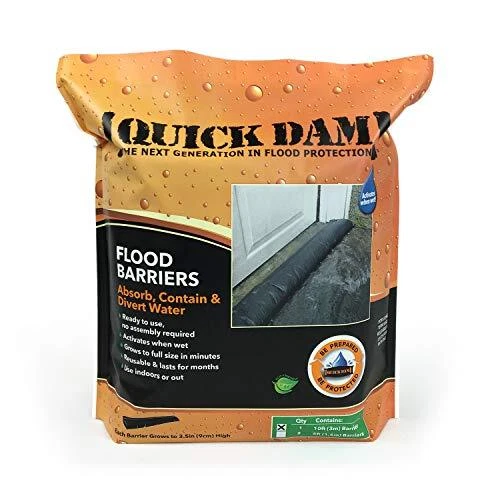 Quick Dam QD610-1 Water-Activated Flood Barrier-1 Pack Black