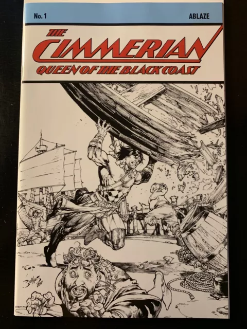 The Cimmerian Queen of the Black Coast #1 Ed Benes 1:10 B&W Sketch Variant NM