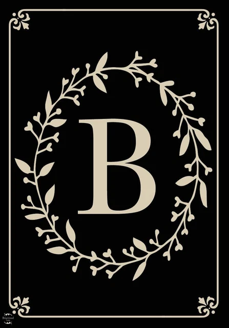Classic Monogram Letter B Garden Everyday 12.5 x 1...
