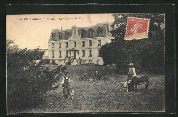 CPA Villevaudé, Le Château de Bizy 1915