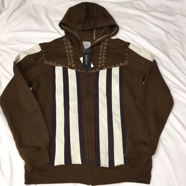 NEW Assassin's Creed Brown Full Zip Hoodie Sweatshirt Men HOT TOPIC Size S NWT