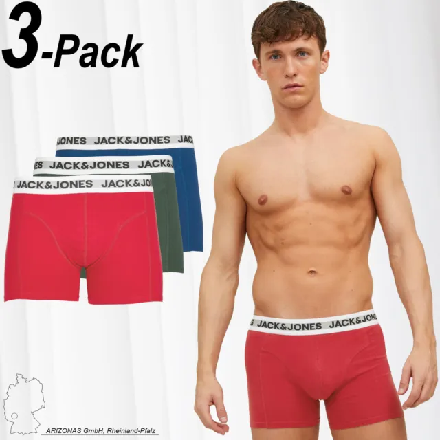 JACK & JONES 3-Piece Pack Boxer Trunks Set Retro Underwear JACRIKKI