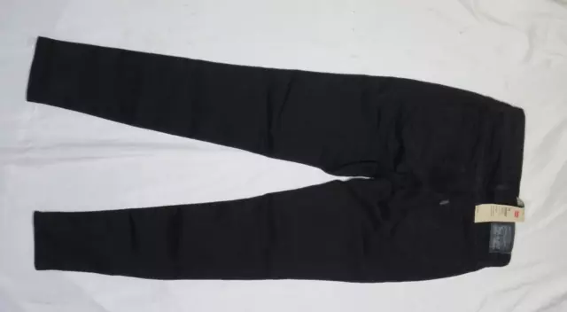 Levis Black Jean Women Us 00 W24 Ankle 711 Skinny Slim Mid Rise Stretch Nwt