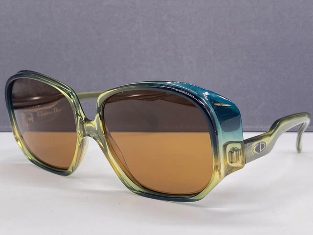 Occhiali da sole Dior donna verde blu quadrato ovale 2022 vintage anni 1980 Germany 3