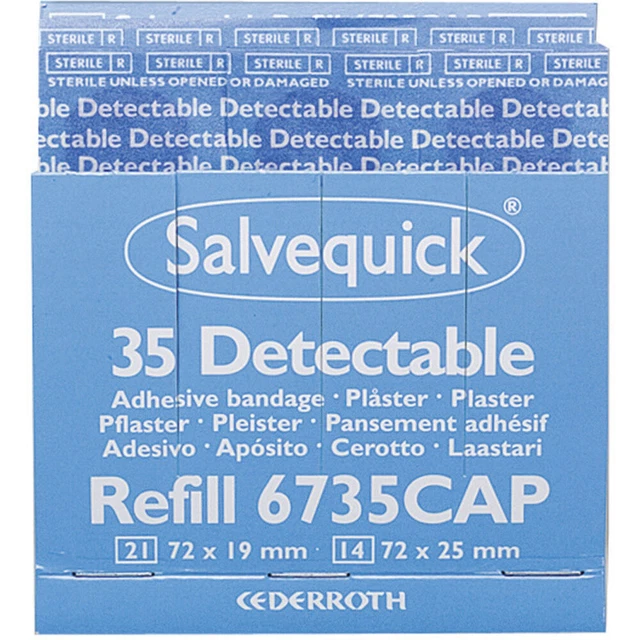 Söhngen 1009735 Salvequick Pflaster-Strips detectabel 6x 35 Stück