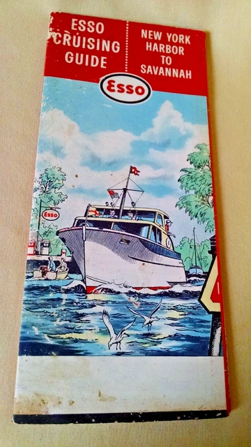Esso Cruising Guide New York Harbor Savannah General Drafting May 1964 Marine.