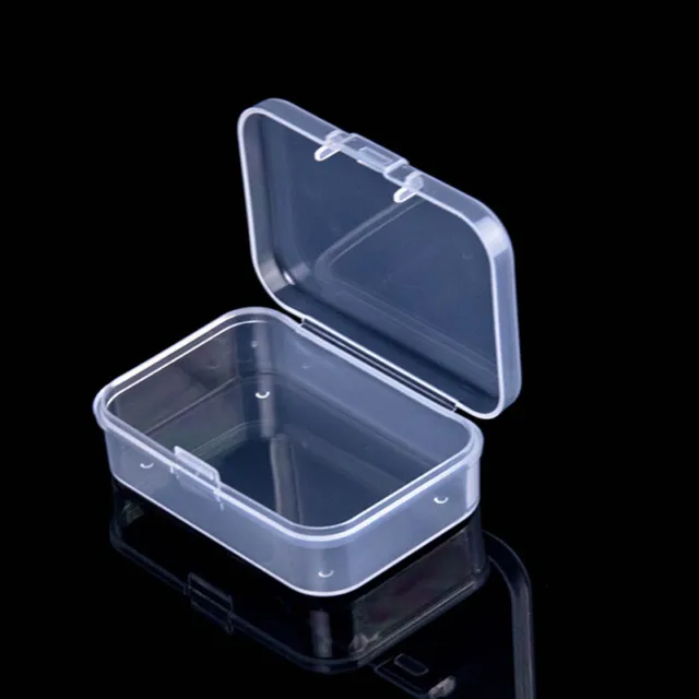 Mini Square Clear Plastic Small Box Jewelry Storage Container Beads Case Box**/