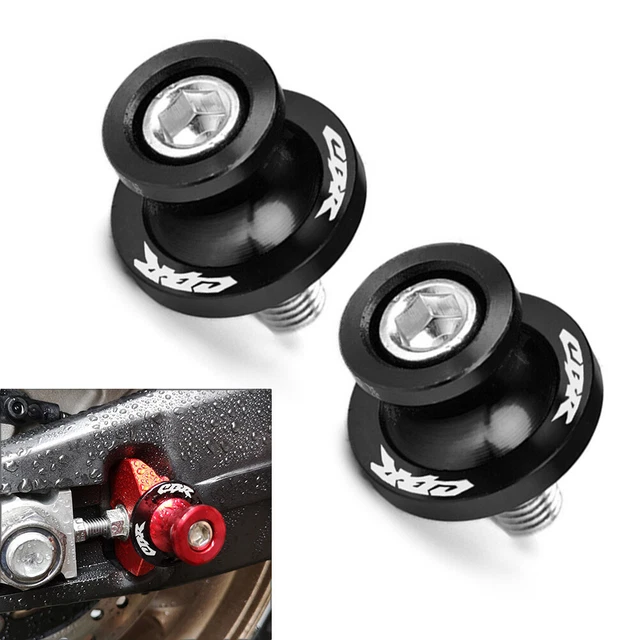 Pair 8MM Black Swingarm Spools Slider Stand Screw For HONDA CBR 600 900 1000 RR