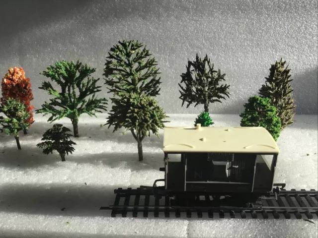 OO/HO Scale   Set Of 10 Trees , Forest, Foliage, Scenery,  Mix Tree Types (Sun5)