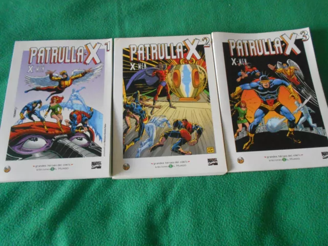 Lote De 3 Comic Patrulla X  Tomo I.ii,Iii - Grandes Heroes Del Comic Marvel