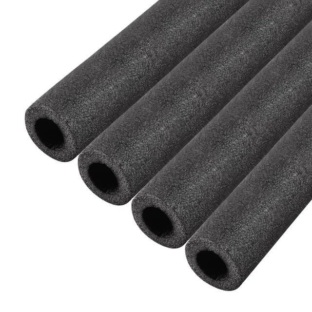 Confezione da 4 tubi in schiuma 1,64 piedi lunghezza 0,78 pollici ID 1,56 pollici OD copertura tubo cavo nero