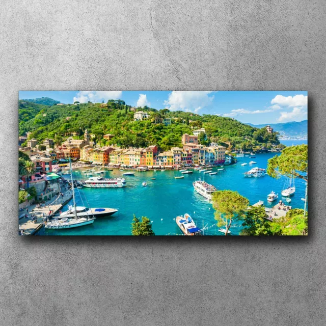 Leinwandbilder Wandbilder XXL Canvas 120x60 Küsten Ansicht Boote Landschaft