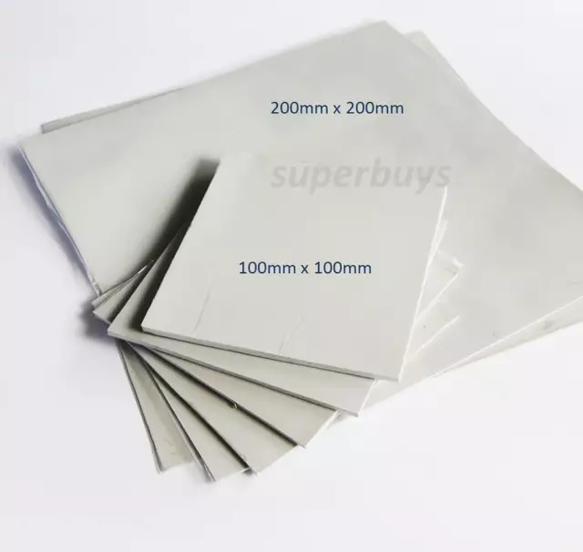 100x 100 2.0mm Silicone Thermal Pad Sheet CPU Computer Chip Heat Sink HeatSink N