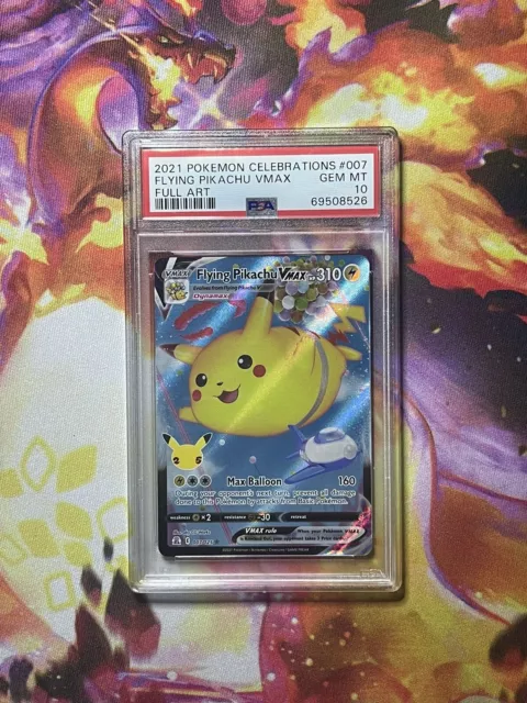 Pokémonkarte PSA 10 fliegendes Pikachu VMAX 007/025 2021 volle Kunstfeier 25.