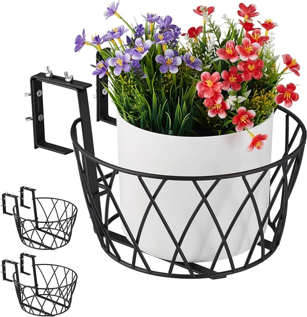 Portavasi In Metallo Regolabile JIIKOOAI - Stile Mid-century Moderno Per Interni, Supporto Per Piante Da Terra, Elegante E Robusto (nero, Vaso Non Incluso)