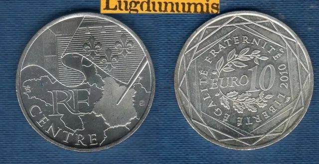 10 Euro 2010 Centre Série des Régions 2010 Drapeaux Argent SUP Centre