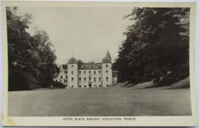 Old Postcard of Hotel Black Barony, Eddleston, Peebles