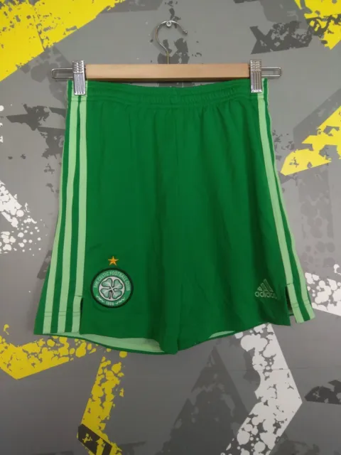 Celtic Away football Shorts 2020 - 2021 Green Adidas Young Size M ig93