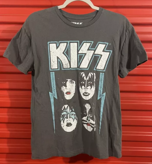 KISS Band T-Shirt Womens Size SMALL Short Sleeve Graphic Tee Gray 2020