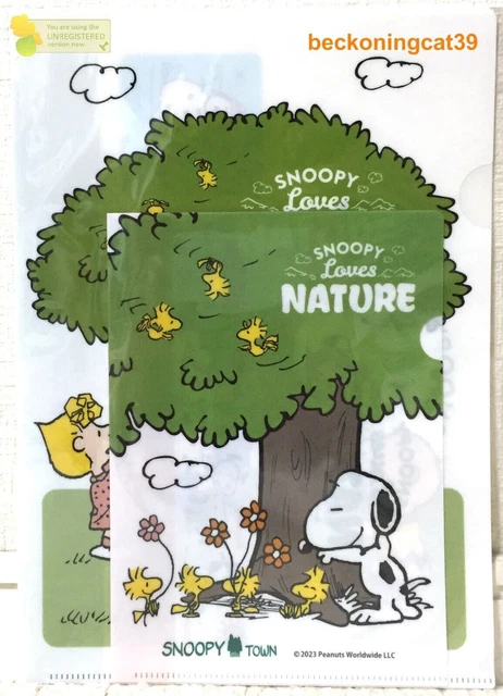 SNOOPY TOWN ORIGINAL A4 & A5 File Folder 2 SET Love Nature Peanuts ...