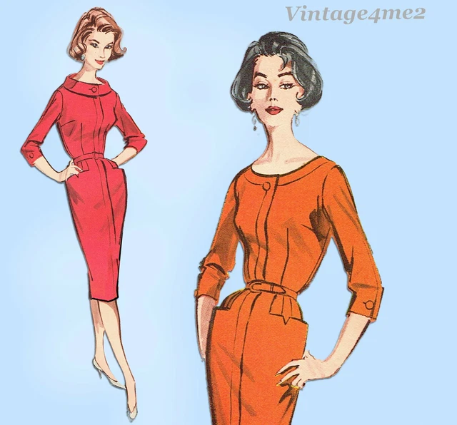 1960s Vintage Butterick Sewing Pattern 9102 Uncut Misses Wiggle Dress Sz 34 Bust 2295 Picclick