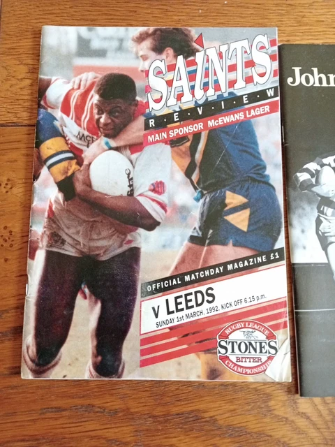 2 - ST HELENS RUGBY LEAGUE PROGRAMMES  see Photos