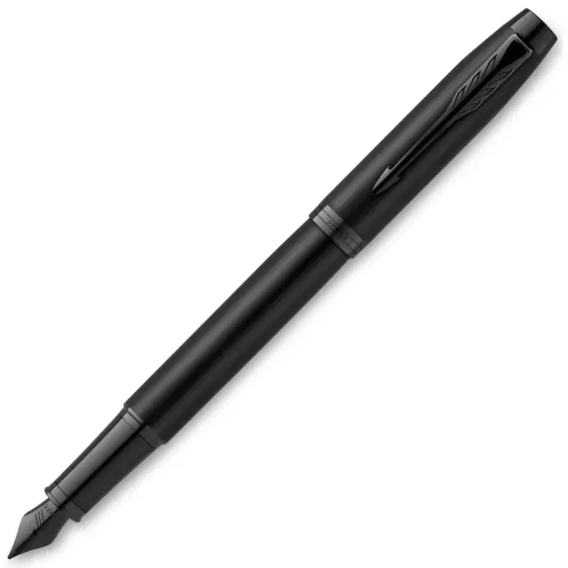 NEW Parker Fountain Pen Achromatic Matte Black Medium + Gift Box