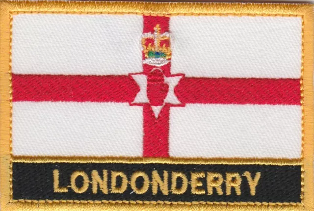 Londonderry Northern Ireland Town & City Embroidered Sew on Patch Badge