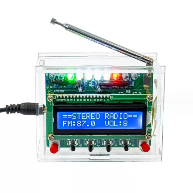 Kit radio numérique écran LCD à faire soi-même radio électronique FM kit av