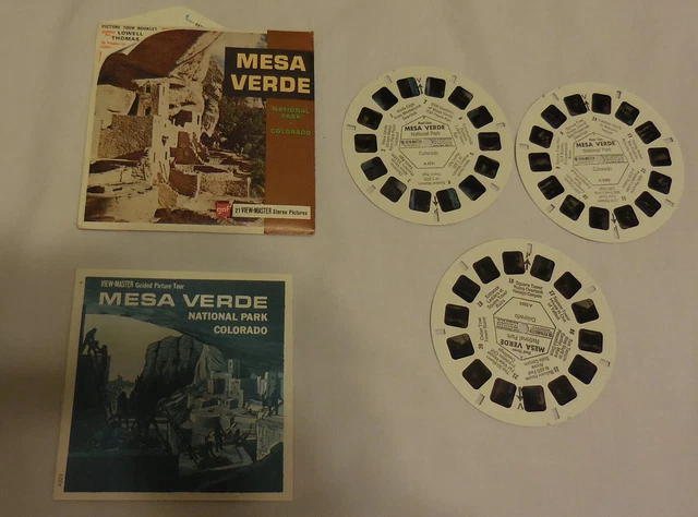 3 reels Mesa Verda National Park Colorado View-Master Packet A 3251 3252 3523