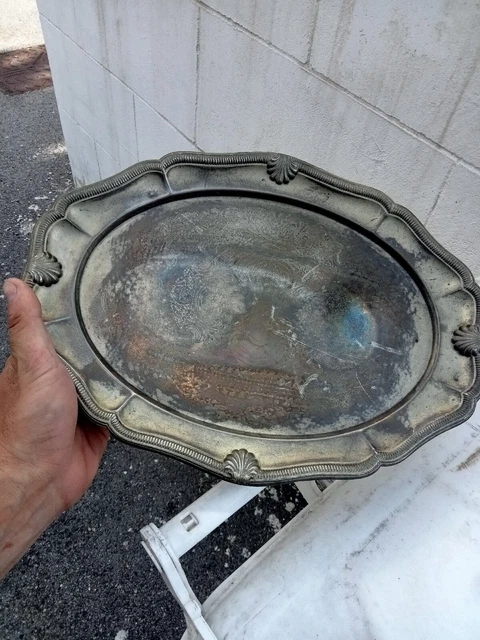Vassoio Silver Plated Antico Condizioni Da Foto Raro