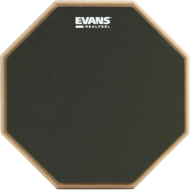 Evans RealFeel 2-sided Practice Drum Pad - 12 inch (2-pack) Bundle