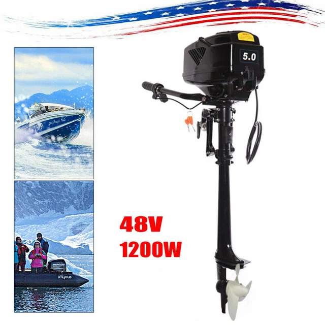 48V 1.2KW Electric Outboard Fishing Boat Propeller Engine Heavy Duty Crafts Moto