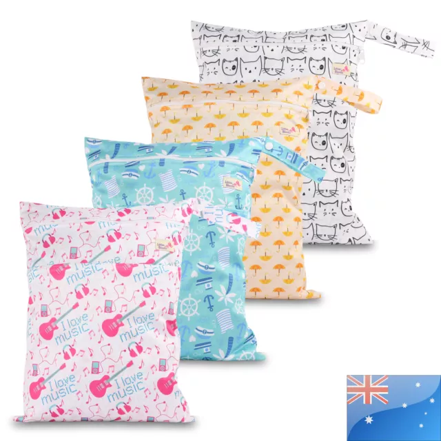 Washable Reusable Nappy 2 Pockets One Bag Waterproof Swim Double Pockets Bag