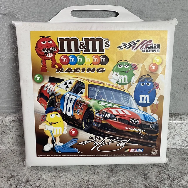 KYLE BUSCH Joe Gibbs RACING NASCAR #18 M&M Seat Cushion Authentic Stadium 2012