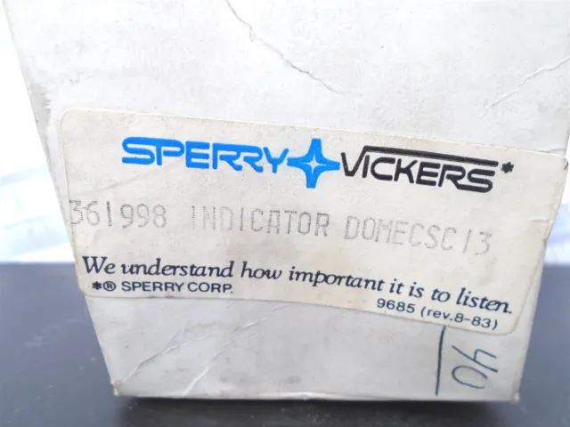 SPERRY VICKERS - 361998 - Blanc Et Transparent Indicateur Dôme - CSC13 - (New 2