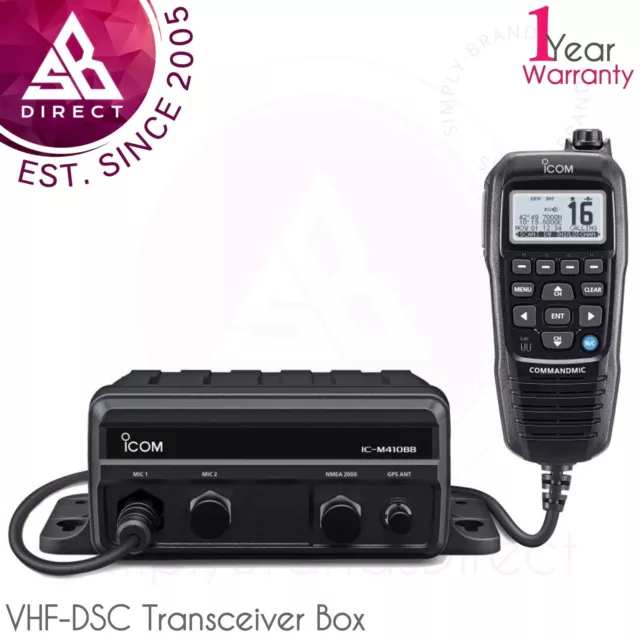 Icom IC-M410BB VHF-DSC Transceiver Marine Radio with One CommandMic│IPX7│Black