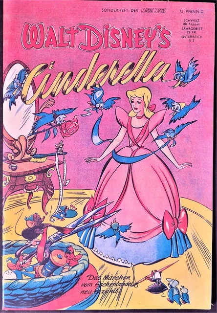 Micky Maus Sonderhefte Comic Heft Nr.1 Cindarella Original Ehapa 50 er Restaurie