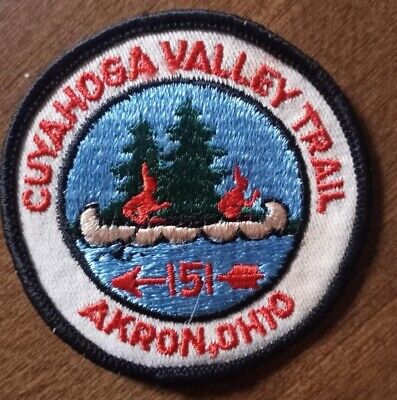 OA MARNOC LODGE 151 Order of the Arrow Round PATCH Cuyahoga Valley Trail 1970's