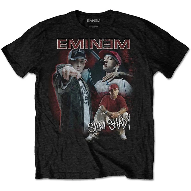 T-shirt Eminem The Real Slim Shady Officiel - Homme/Unisexe Noir 100% Coton - Bitcruncher