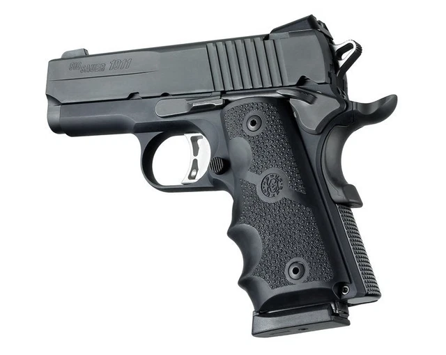 Hogue 26000 Rubber Wrap-Around Grip For Sig Sauer P226 – Black, Finger Groove, Includes 4 Screws