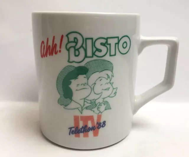 Vintage ahh! Bisto - ITV Telethon '88 Advertising Mug ~  Rare Collectable