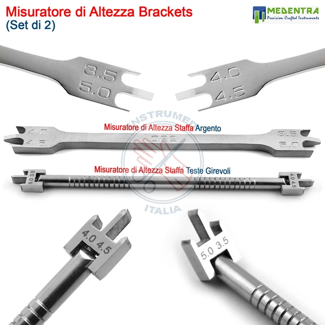 Calibre étoile Orthodontique Pour Positionnement Des Brackets - Acier Inoxydable, Marque Medentra