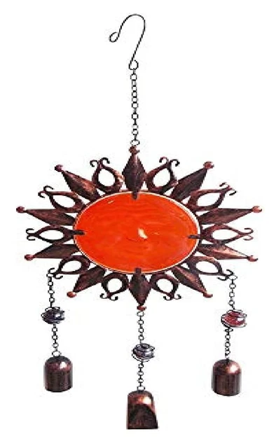 Comfy Hour Spring Is Here Collection 23" Red Brown Copper Metal Art Sunface