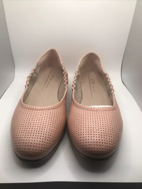 NIB ECCO Incise Enchant Ballerina Flats Women's EU Sz 41 US 10-10.5 Pink Muted 2