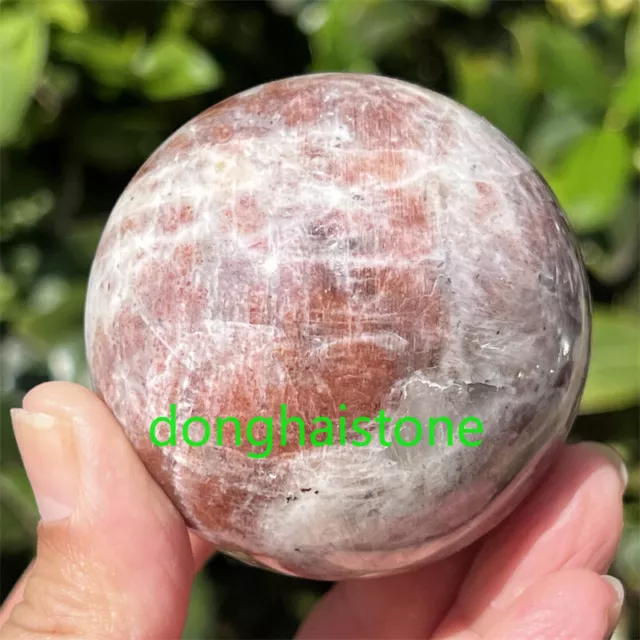 50mm+ Natural Gold sunstone Carved sphere quartz crystal Ball Healing Decor 1pc