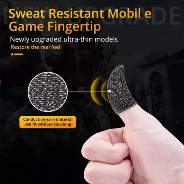 10 Pcs Screen PUBG Gaming Finger Sleeve Game Controller Mobile Sweatproof Gloves 2