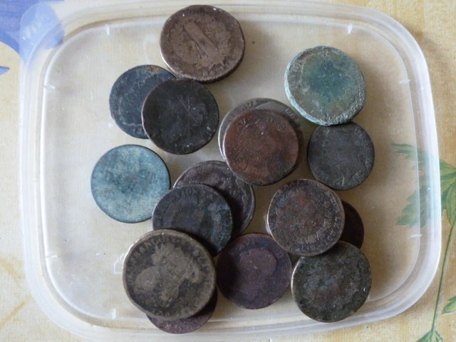 lot pièces de monnaies françaises anciennes