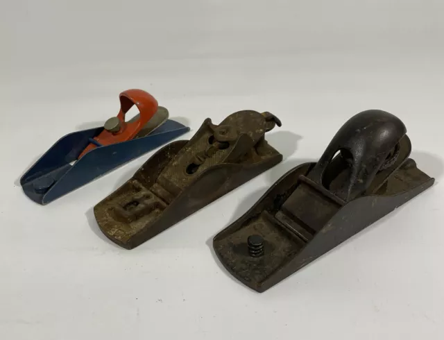 VINTAGE lot Stanley Hand Wood Plane Planers no 110 no H102 unmarked
