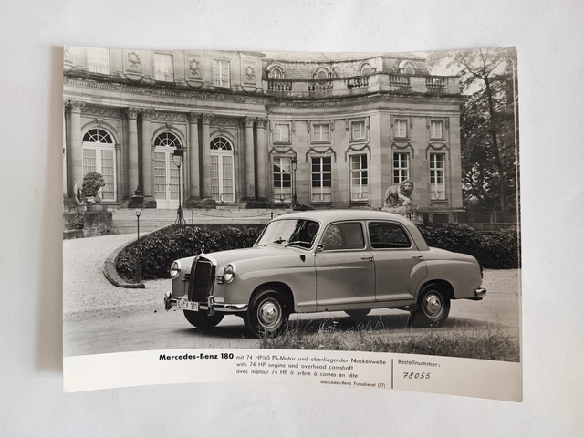 Poster Rétro Publicitaire Mercedes Ponton 180 - Reproduction Vintage